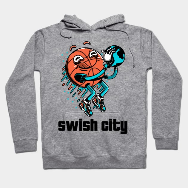 Swish City Basketball Hoodie by All-StarTeeShop